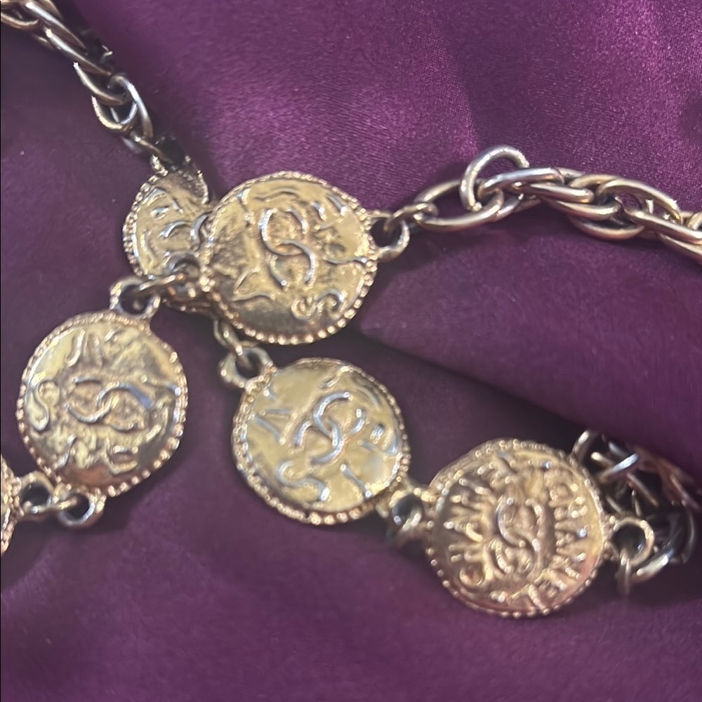 CHANEL Gold Necklace with Intricate Medallions - Picture 6 of 8